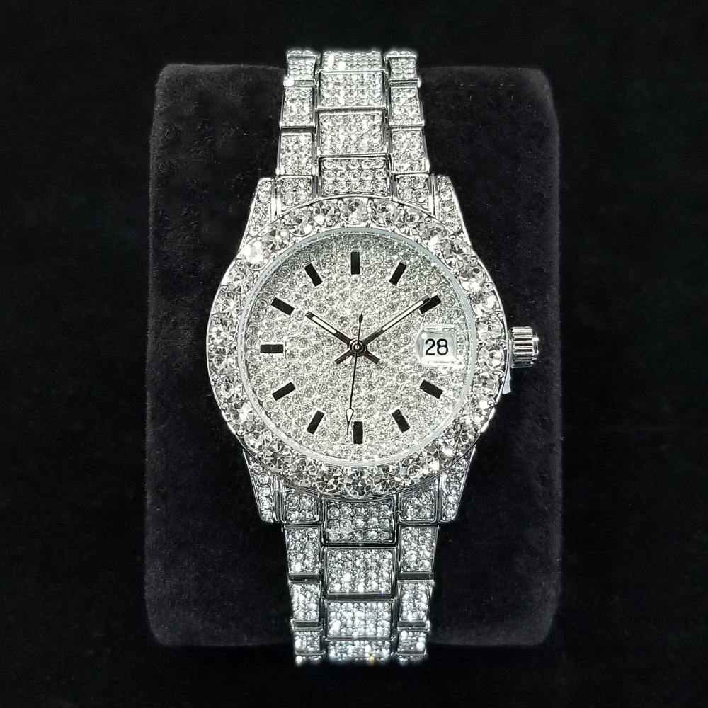 Luxury Ceramic Watch - Элегантные часы с бриллиантами, женские модные