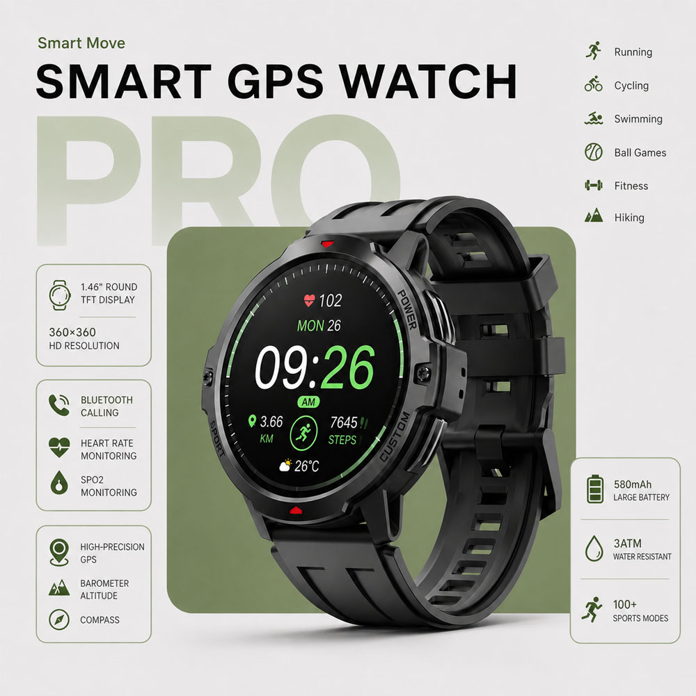 Timex Watches Smartwatch - НОВЫЕ Смарт-часы с GPS 1,46 дюйма,