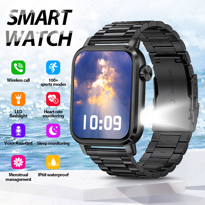 Smartwatch Watches For Sale - Смарт-часы LIGE: спортивный фитнес-трекер, Bluetooth-звонки, водонепроницаемые,