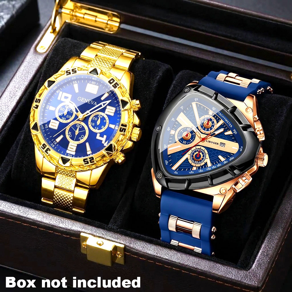 Smartwatch Watches Birthday Gift For Men - 2 шт. мужских модных роскошных круглых