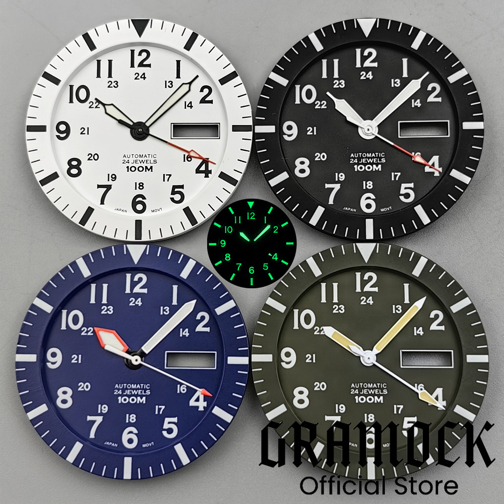 Luminous Dial Face - Gramock Vintage NH36 Циферблат 34,3 мм