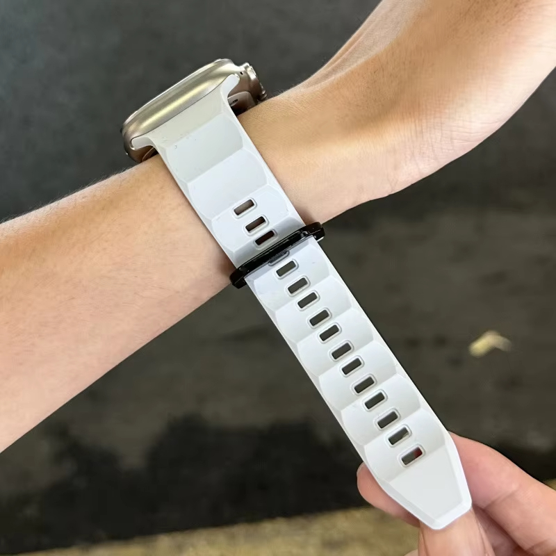 Прочный волнистый силиконовый  – обзор и цена Smartwatch Apple Watches For Men