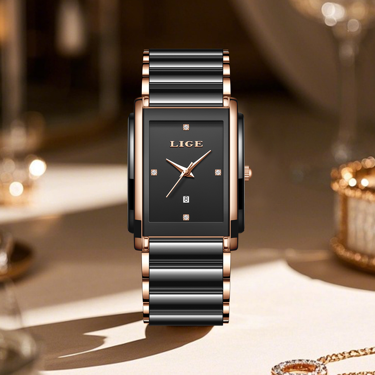 LIGE модные элегантные женские – обзор и цена Luxury Ceramic Watch