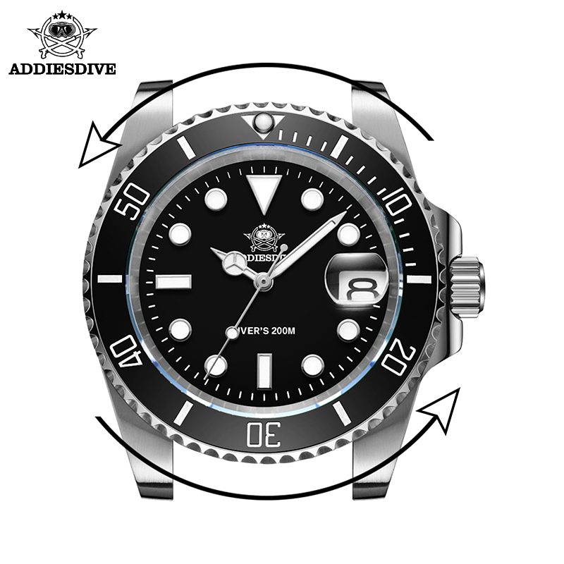 ADDIESDIVE Мужские классически – обзор и цена Luxury Ceramic Watch