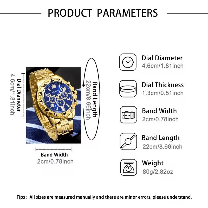 2 шт. мужских модных роскошных – обзор и цена Smartwatch Watches Birthday Gift For Men